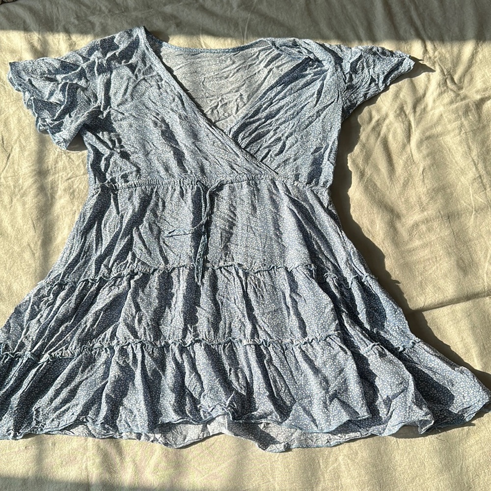 Blue mini summer dress